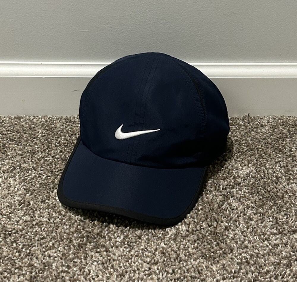 Nike Featherlight Dri-FIT Running Hat Navy Blue Adjustable Sports Cap Unisex